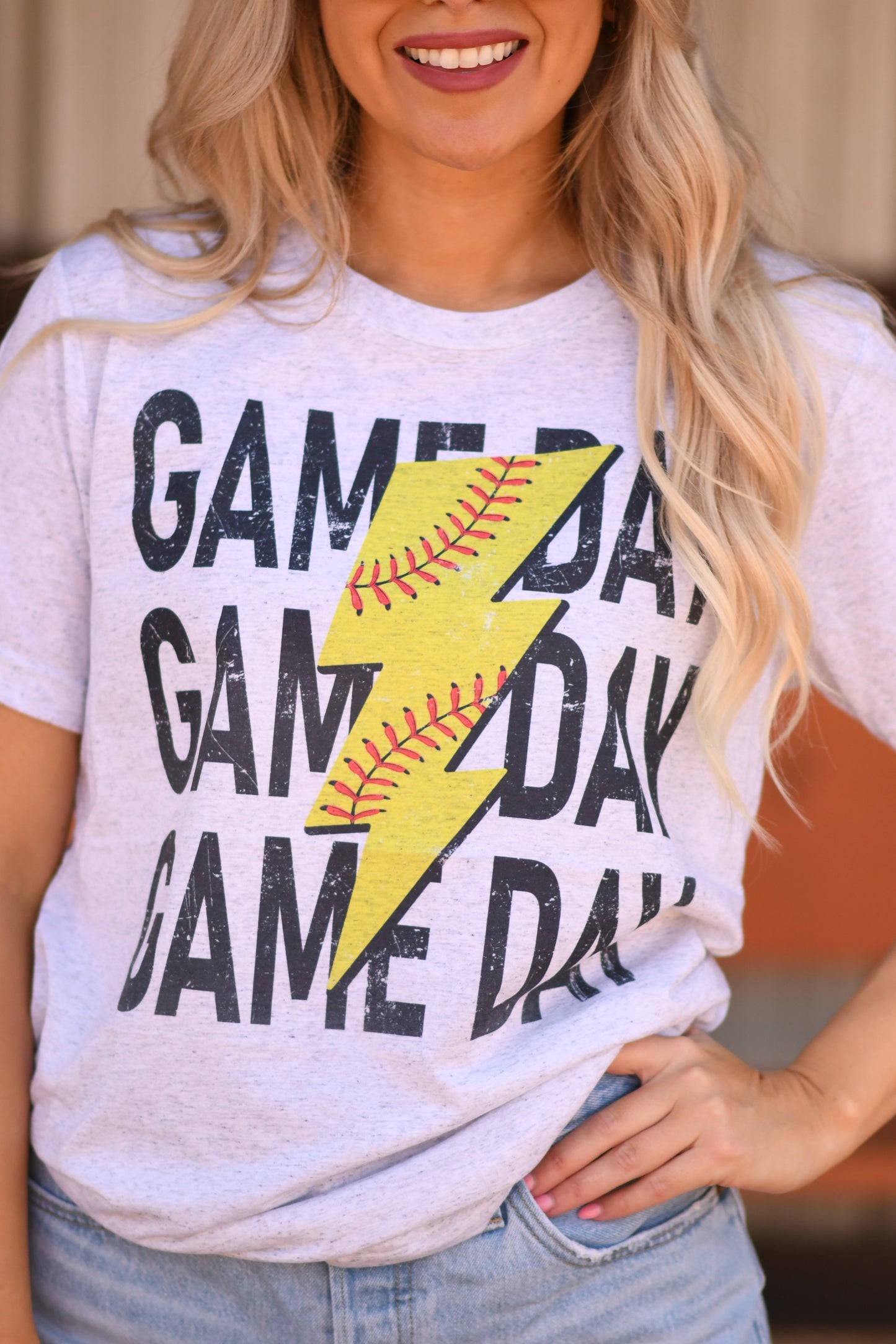 Softball Game Day Bolt Tee